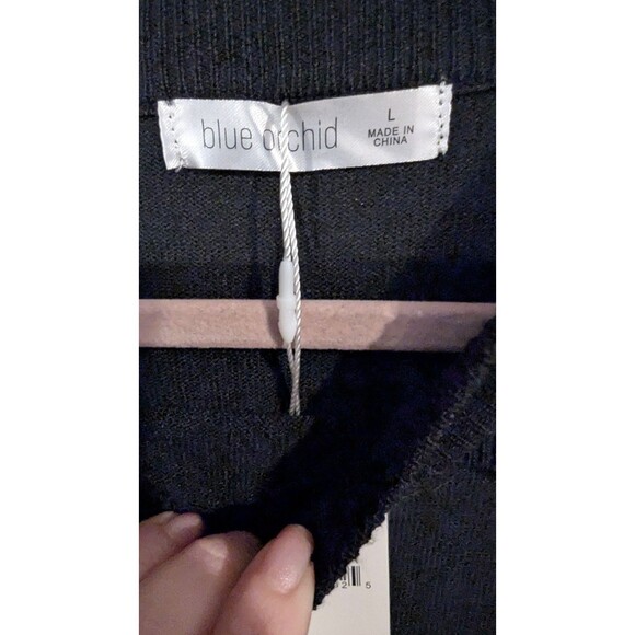 Black Long Sleeve Mock Neck Cutout Bodycon Sweater Dress Midi Dress‎ - Picture 5 of 7